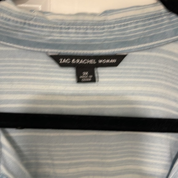 Zac & Rachel Woman Front Tie Chambray Shirt - Picture 4 of 5